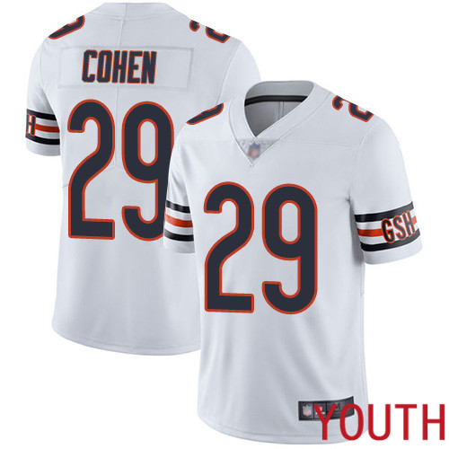 Chicago Bears Limited White Youth Tarik Cohen Road Jersey NFL Football #29 Vapor Untouchable->chicago bears->NFL Jersey